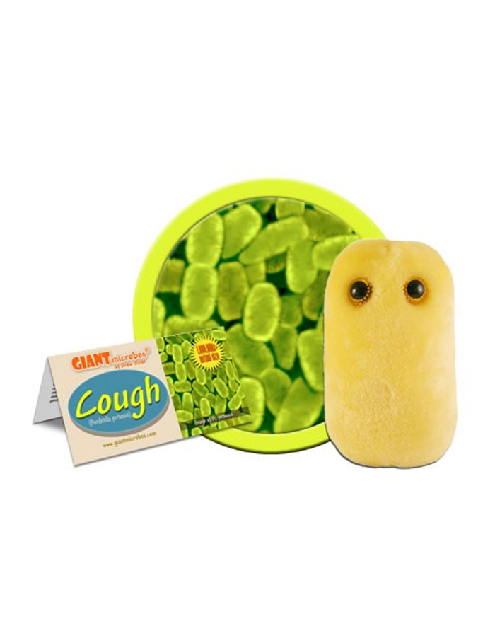 Giant Microbes Cough — plush Bordetella pertussis toy for infection control training