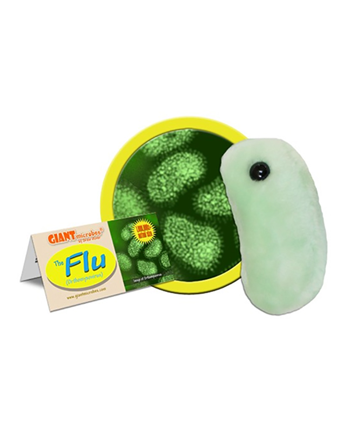 Giant Microbes Flu — plush influenza virus toy for infection awareness training