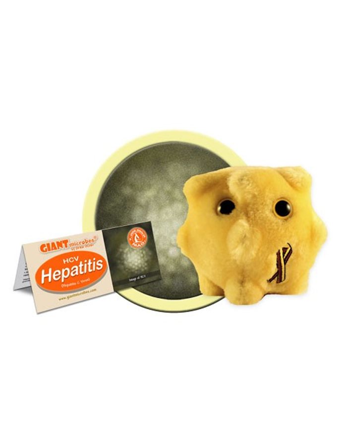 Giant Microbes Hepatitis — plush hepatitis virus toy for healthcare training