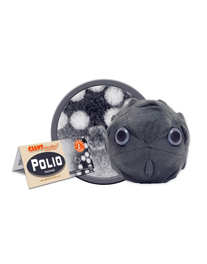 Giant Microbes Polio — plush poliovirus toy for public health education