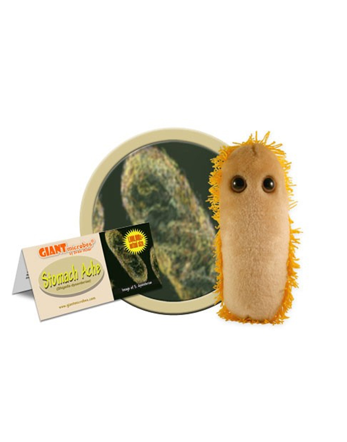 Giant Microbes Stomach Ache — plush Shigella toy for health education