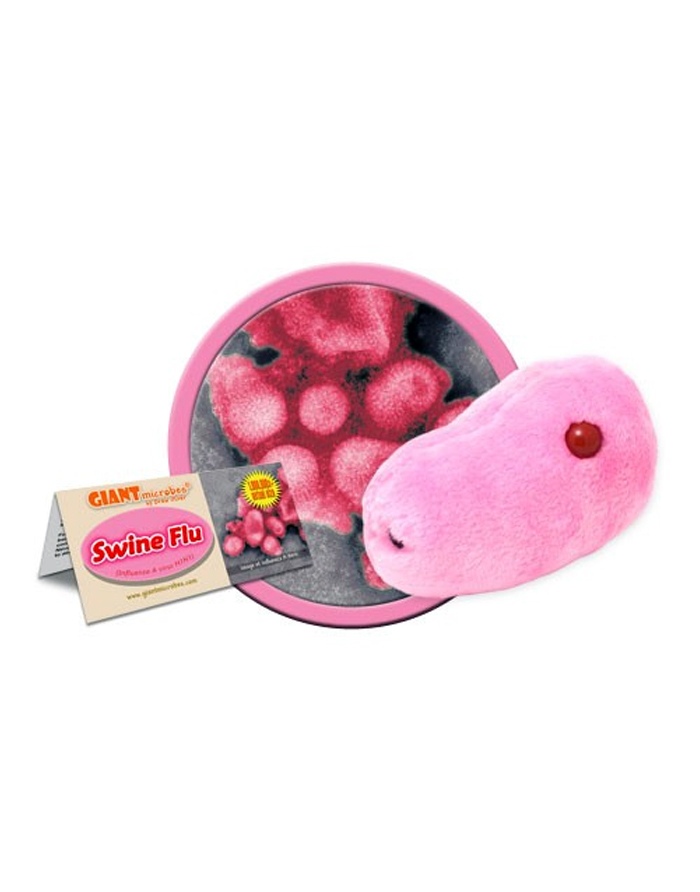 Giant Microbes Swine Flu — plush H1N1 influenza virus toy for pandemic awareness
