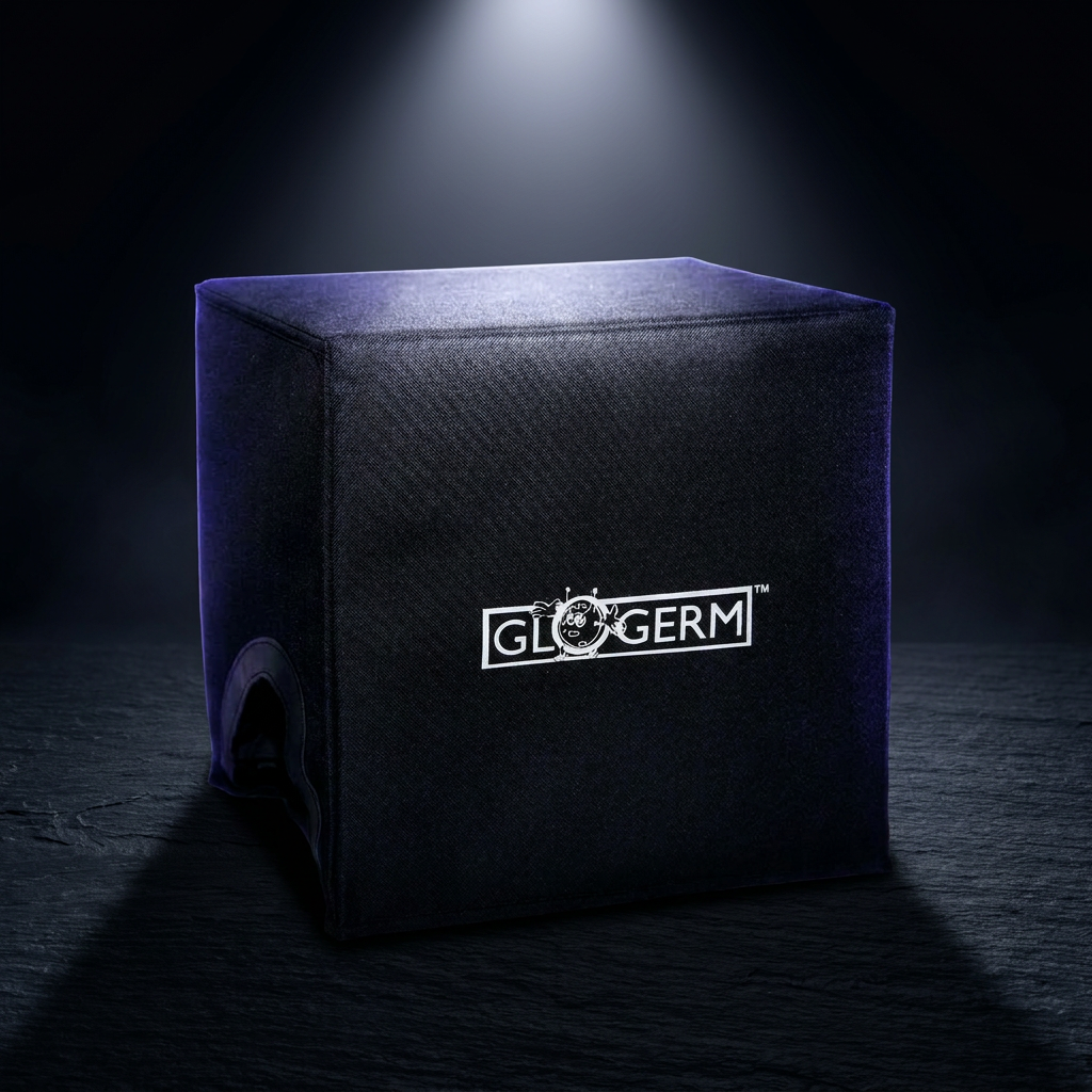 GloGerm Soft Glo Box — portable foldable UV viewing chamber for demonstrations in brightly lit rooms