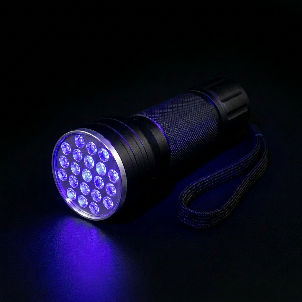 GloGerm UVL 1004 — compact 21-LED UV flashlight for infection control demonstrations